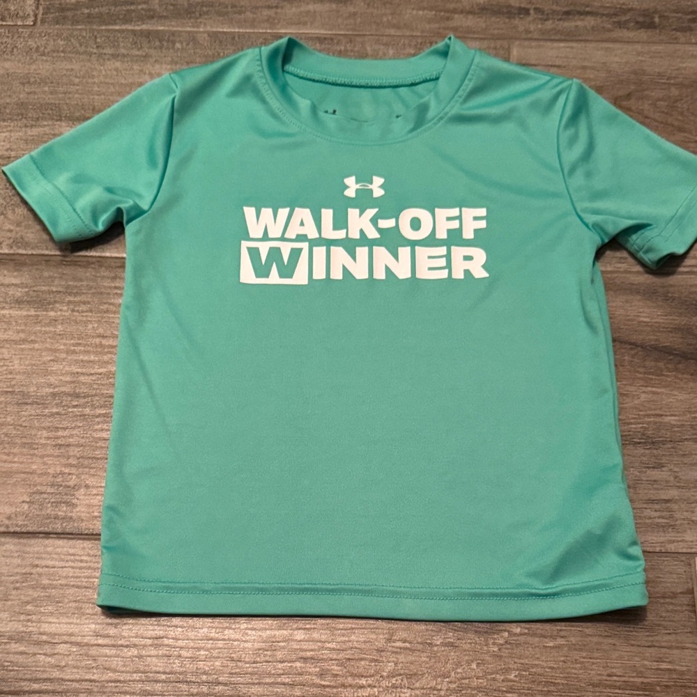 Under Armour Kids' Teal Walk-Off Winner Tee